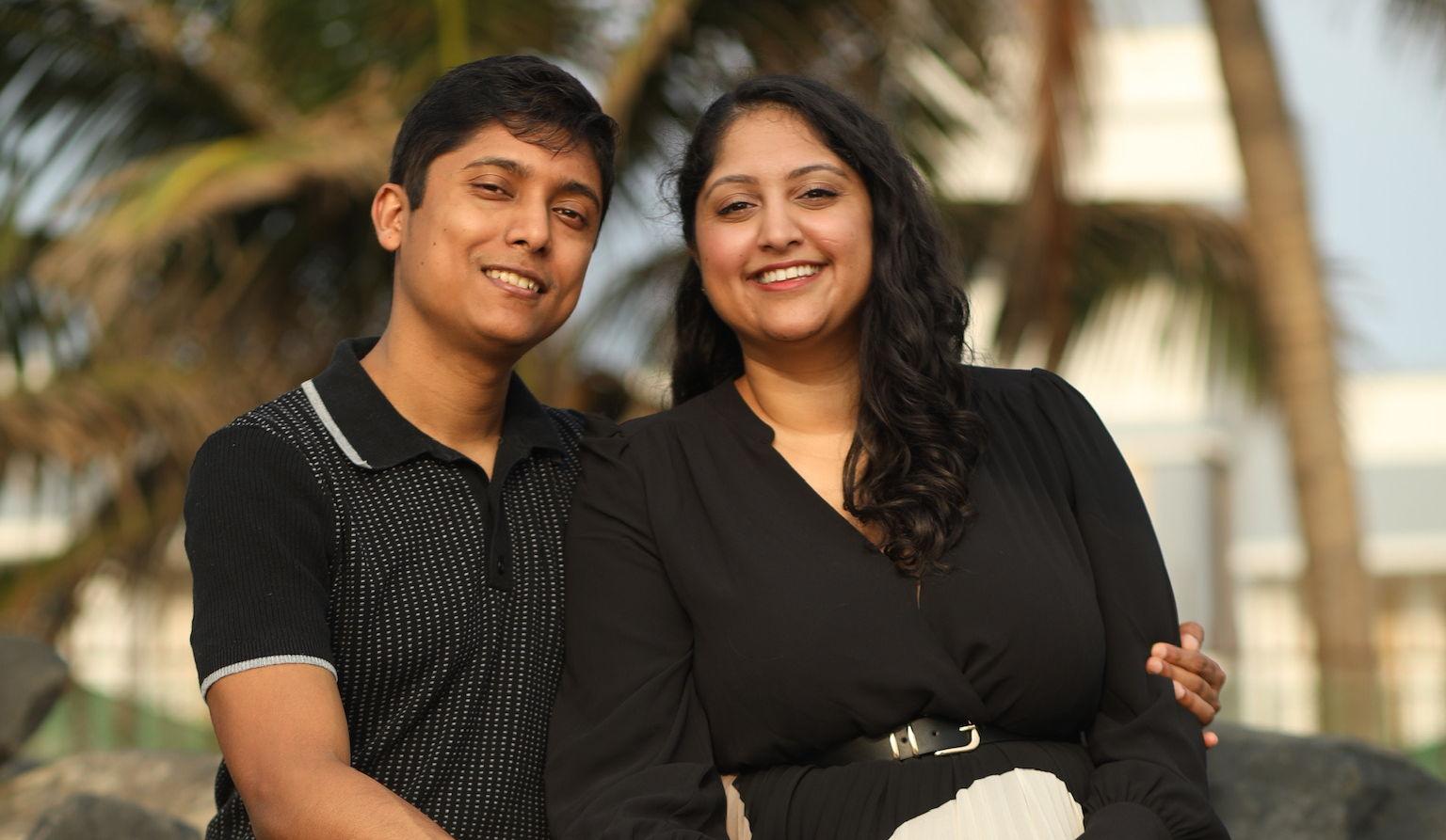 Meghana and Dipayan celebrating together
